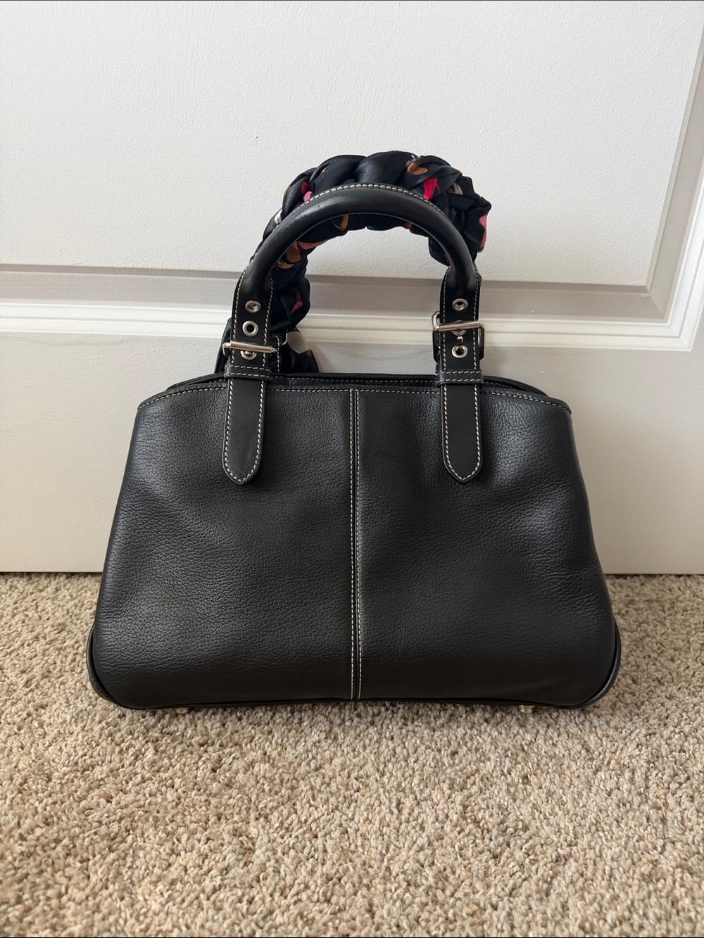 Dooney & Bourke Black Leather Satchel - Picture 2 of 10